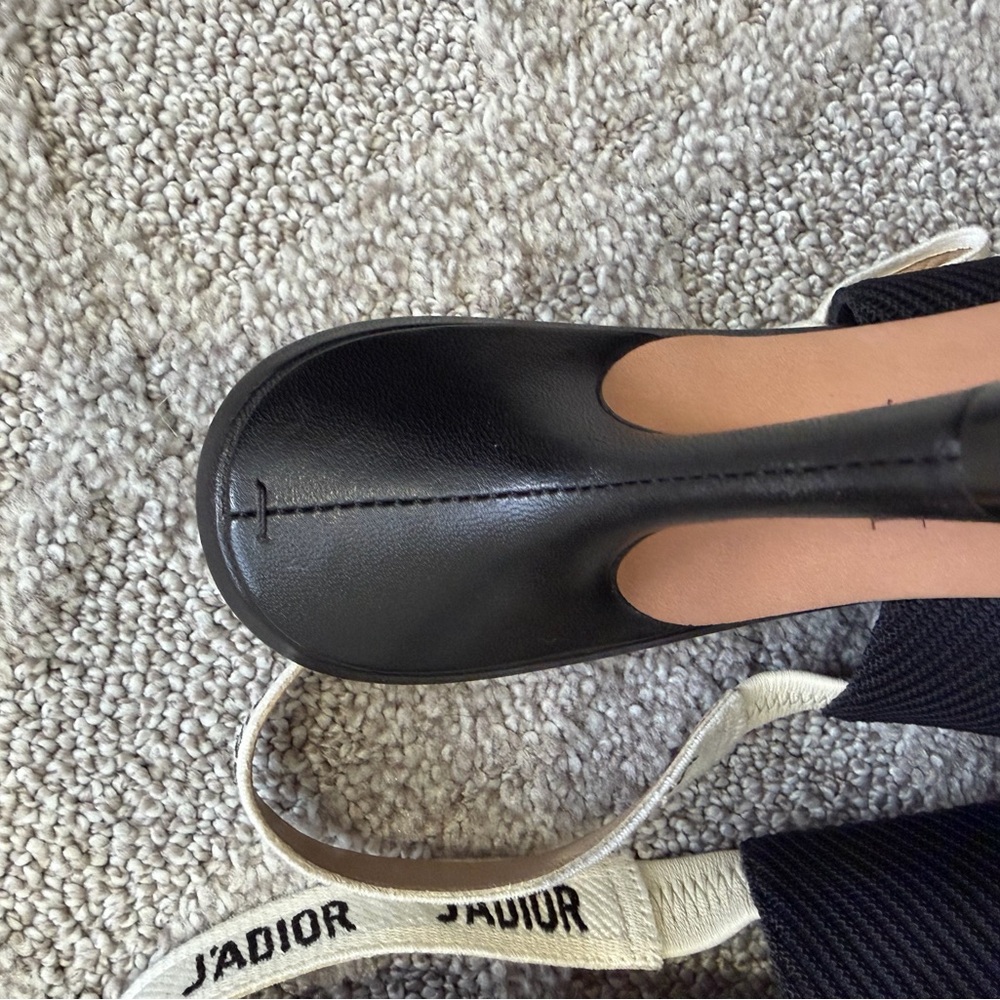 Dior black and Cream Slingback Heels - Picture 2 of 10